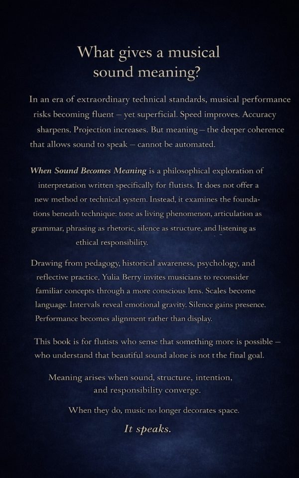 When Sound Becomes Meaning book back cover