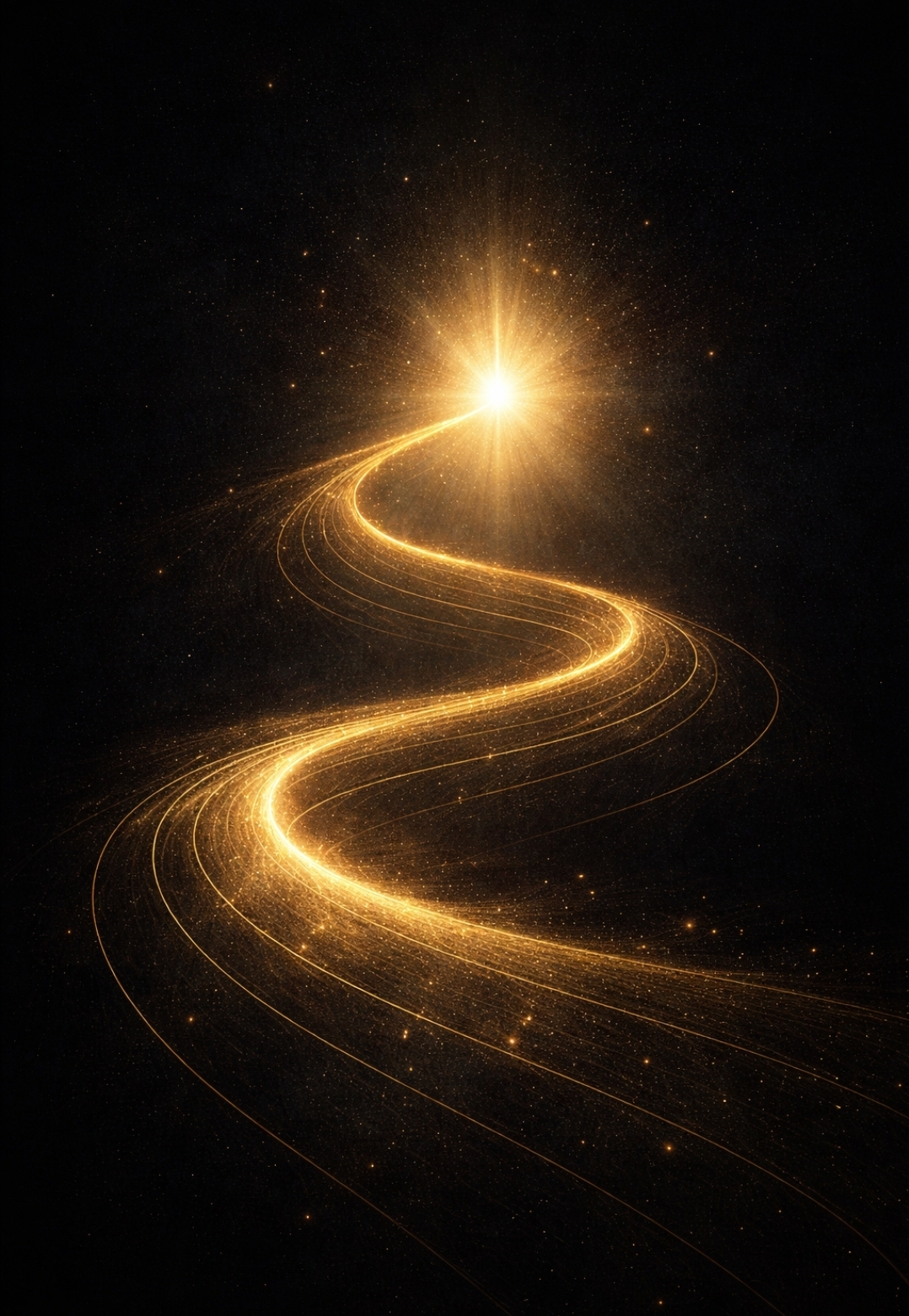 Abstract spiral representing Dante’s journey from Inferno to Paradiso as a musical progression from dissonance to harmony